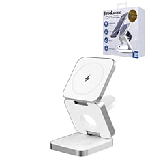 Brookstone 3 in 1 Foldable Magsafe Charger - WHITE (Only Ground Shipping)