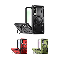Full-Body Rugged Shockproof Case w/Built-in Ring Holder for Galaxy S25E (Only Ground Shipping)