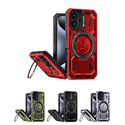 Full-Body Rugged Shockproof Case w/Built-in Ring Holder for iPhone 16 (Only Ground Shipping)
