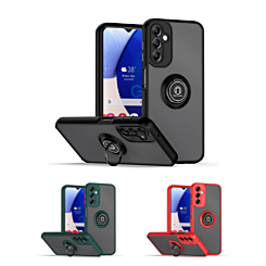 Galaxy A14 4G/5G Hard PC Rear / Soft TPU Colorful Border Case with I-ring Holder