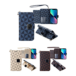 Galaxy A14 4G/5G Triangle Geometric Design Wallet Case