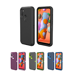 Galaxy A21 Heavy Duty Shockproof Case w/Clips