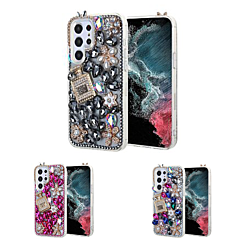 Galaxy S22 Ultra / S23 Ultra Crystal Flower Perfume Silicone Hard Case