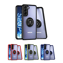 Galaxy S23 Plus Hard PC Rear / Soft TPU Colorful Border Case w/I - ring Holder