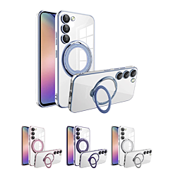 Galaxy S23 Plus Magnetic Clear Cases w/ Magsafe Ring Stand
