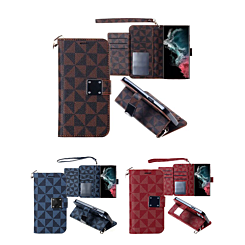 Galaxy S23 Plus Triangle Geometric Design Wallet Case