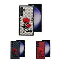 Galaxy S24 Double Injection Rose Design Leather Case (Only Ground Shipping)