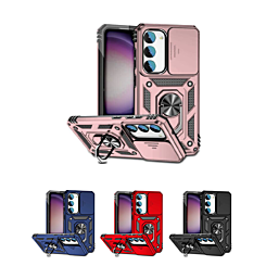 Galaxy S24 Dual Layers Hybrid Case w/Metal Ring And Camera Protector