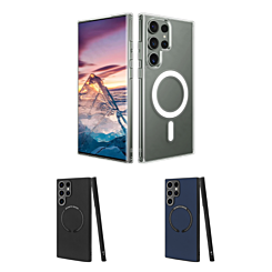 Galaxy S24 Leather Design Wireless Charging Case