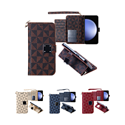 Galaxy S24 Triangle Geometric Design Wallet Case