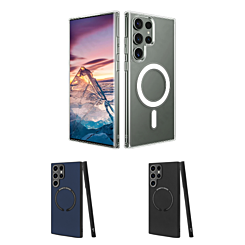 Galaxy S24 Ultra Leather Design Wireless Charging Case