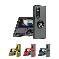 Galaxy Z Fold 4 Hard PC Rear / Soft TPU Colorful Border Case with I - ring Holder
