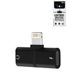 Mini USB-L to USB-L Splitter (BLACK) (Only Ground Shipping)