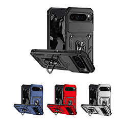 Google Pixel 9 Pro XL Dual Layers Hybrid Case w/Metal Ring And Camera Protector