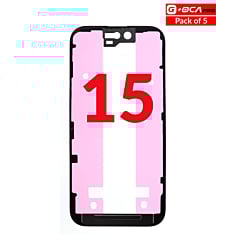 Order the metal frame pack of 5 for iPhone 15, G Plus OCA Pro.