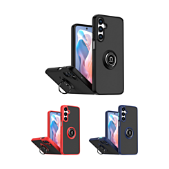 Hard PC Rear / Soft TPU Colorful Border Case with I-ring Holder for Galaxy A26 (Only Ground Shipping)