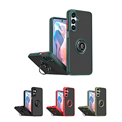 Hard PC Rear / Soft TPU Colorful Border Case with I-ring Holder for Galaxy A16 (Only Ground Shipping)