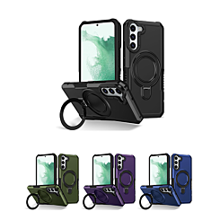 Hard PC Shockproof Case w /Ring Holder for Galaxy S23 Plus (Only Ground Shipping)