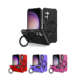 Hard PC Shockproof Case w /Ring Holder for Galaxy S24FE (Only Ground Shipping)