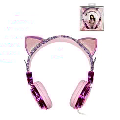 Kitty Kids Wired Headphones with Microphone (PINK) (Only Ground Shipping)