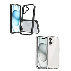 Hybrid Case with Air Cushion Technology for iPhone 16 (Only Ground Shipping)