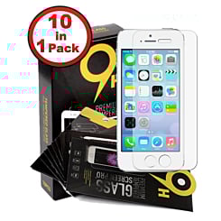 Clear Tempered Glass for iPhone 5SE / 5S / 5 / 5C (2.5D / Pack of 10)