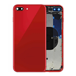 Back Housing Frame with Small Components Pre-Installed for iPhone 8 Plus (NO LOGO) (RED)