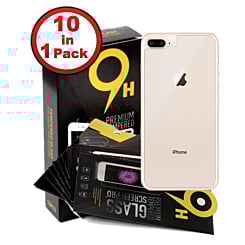 Back Tempered Glass for iPhone 8 Plus (2.5D / Pack of 10)
