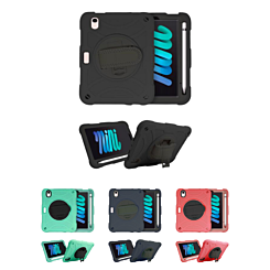 Hand Adjustable Heavy Duty Case with Shoulder Strap for iPad Mini 6 / 7 (A17 Pro) (Only Ground Shipping)