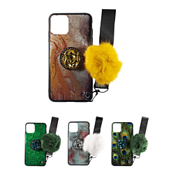 iPhone 11 Pro Diamond Pom Pom Holder Case