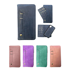 iPhone 11 Pro Max Genuine Leather Magnetic Wallet Case w/Credit Card Slot