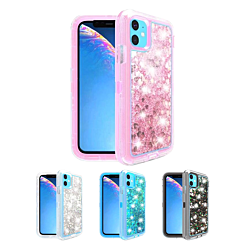 iPhone 11 Pro Max Protective Glitter Liquid Bumper Case