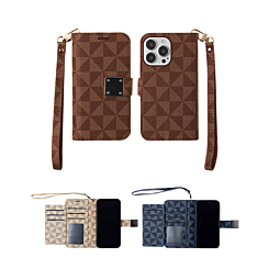 iPhone 11 Triangle Geometric Design Wallet Case