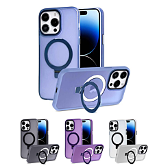 iPhone 12 / 12 Pro Carbon Wireless Charging Case w/ Ring Stand