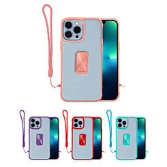 iPhone 13 Pro Hard Clear Magnetic Case w/Hand Rope