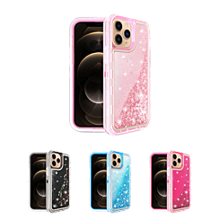 iPhone 13 Pro Max Protective Glitter Liquid Bumper Case