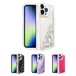 iPhone 14 Pro Max Protective Glitter Liquid Bumper Case