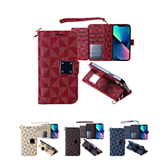 iPhone 15 Leather Wallet Case with Card Slot