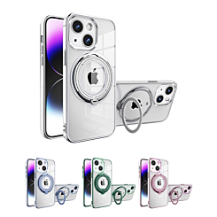 iPhone 15 Magnetic Clear Cases w/ Magsafe Ring Stand