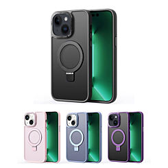 iPhone 14 Plus / 15 Plus Carbon Wireless Charging Case w/ Ring Stand