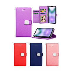 iPhone 14 Plus / 15 Plus Elegant Leather Wallet Case
