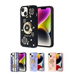 iPhone 14 Plus / 15 Plus Luxury Diamond Shiny Cases w/Butterfly Design