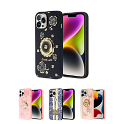 iPhone 15 Pro Luxury Diamond Shiny Cases w/Butterfly Design