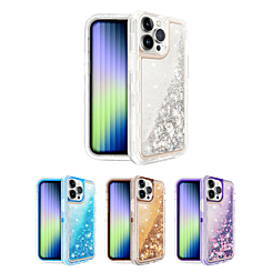 iPhone 15 Pro Protective Glitter Liquid Bumper Case