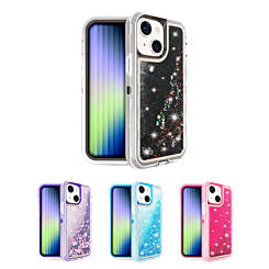 iPhone 15 Protective Glitter Liquid Bumper Case