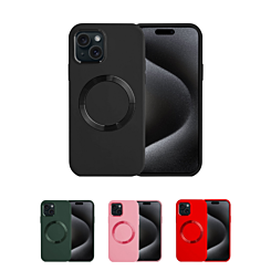 iPhone 15 Soft Solid Silicone Case w/ Wireless Charging