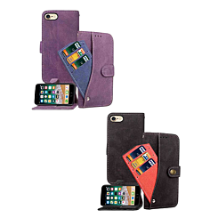 iPhone 6S / 6G Fabric Wallet Case with Credit Card Slot