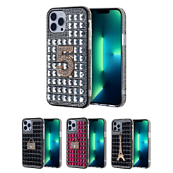 iPhone 7G / 8G / SE 2020 Crystal Stones Case w/Five Adornment
