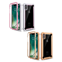 iPhone XR 3in1 Hybrid Clear Soft TPU Hard PC Back Cover Case