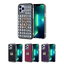 iPhone XR Crystal Stones Case w/Five Adornment